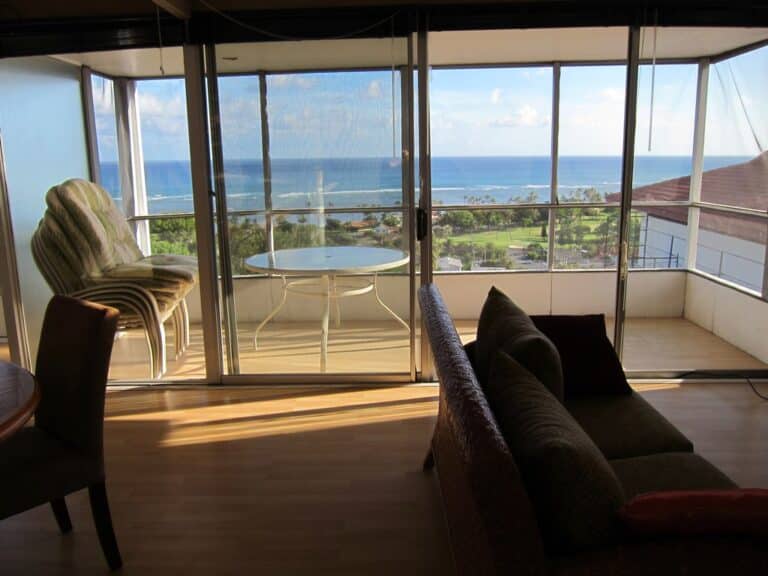Oceanfront lanai view